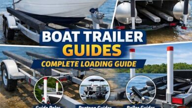 Boat trailer guides Loading